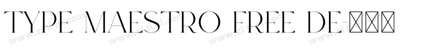 Type Maestro Free De字体转换